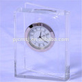 Чистый прямоугольник Кристалл настольные часы для украшения офиса или сувенир